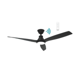 Energy-saving DC motor ceiling fan by Martec Triumph with LED and remote