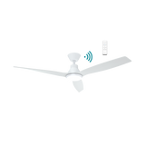 White Sleek and quiet Martec Triumph 52 inch DC ceiling fan for indoor spaces