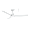 White Modern 48-inch Martec Zorro DC fan with LED light and remote operation