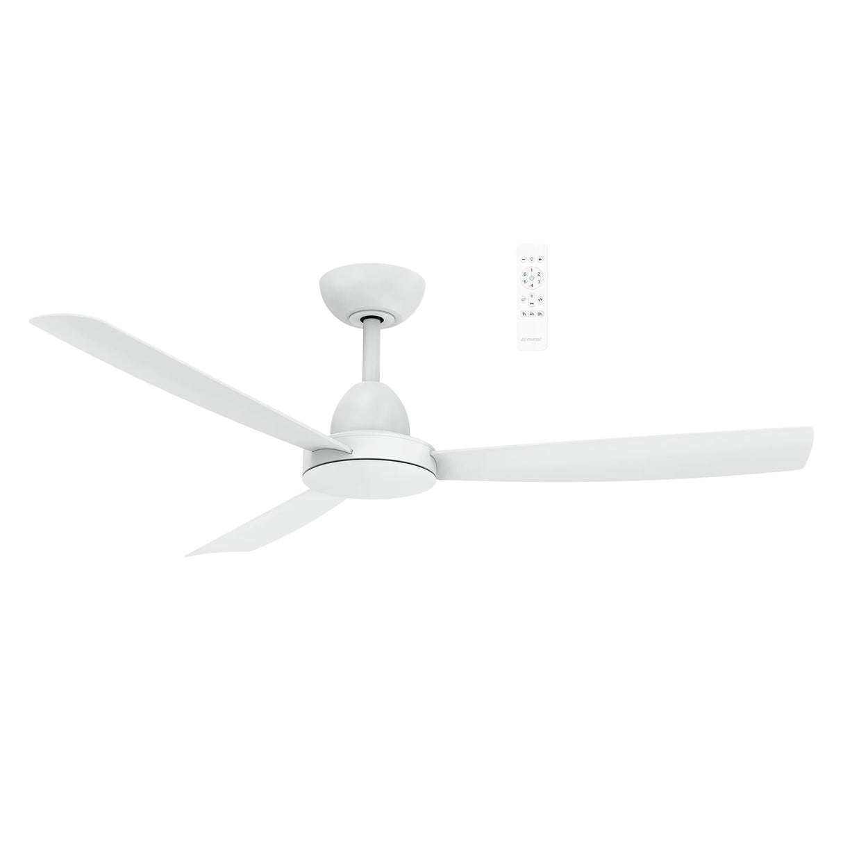 White Easy-to-install Martec Zorro DC ceiling fan with energy saving motor