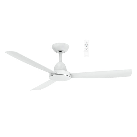White Easy-to-install Martec Zorro DC ceiling fan with energy saving motor