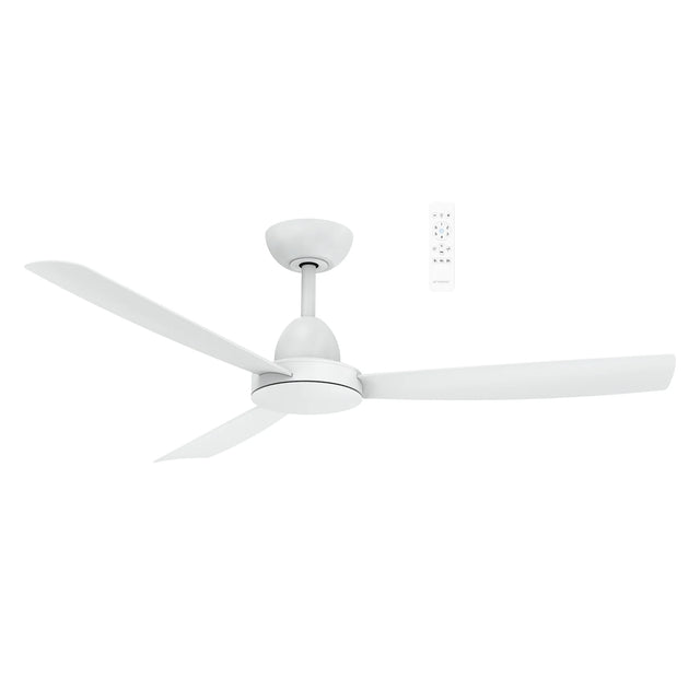 White Easy-to-install Martec Zorro DC ceiling fan with energy saving motor