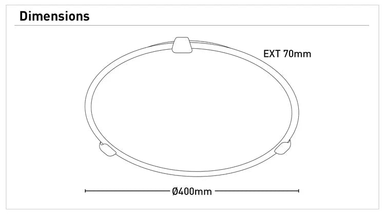Dimension of a Contemporary flush mount ceiling light with satin nickel frame. 
