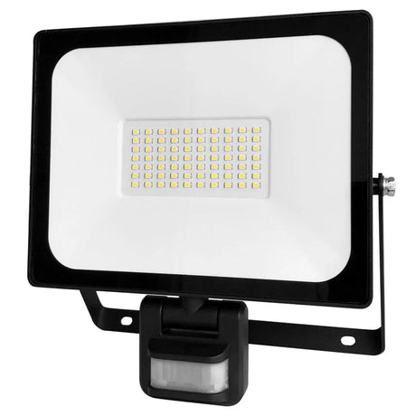 Motion-activated Mercator Baxter LED floodlight for driveway or garden on a white background.