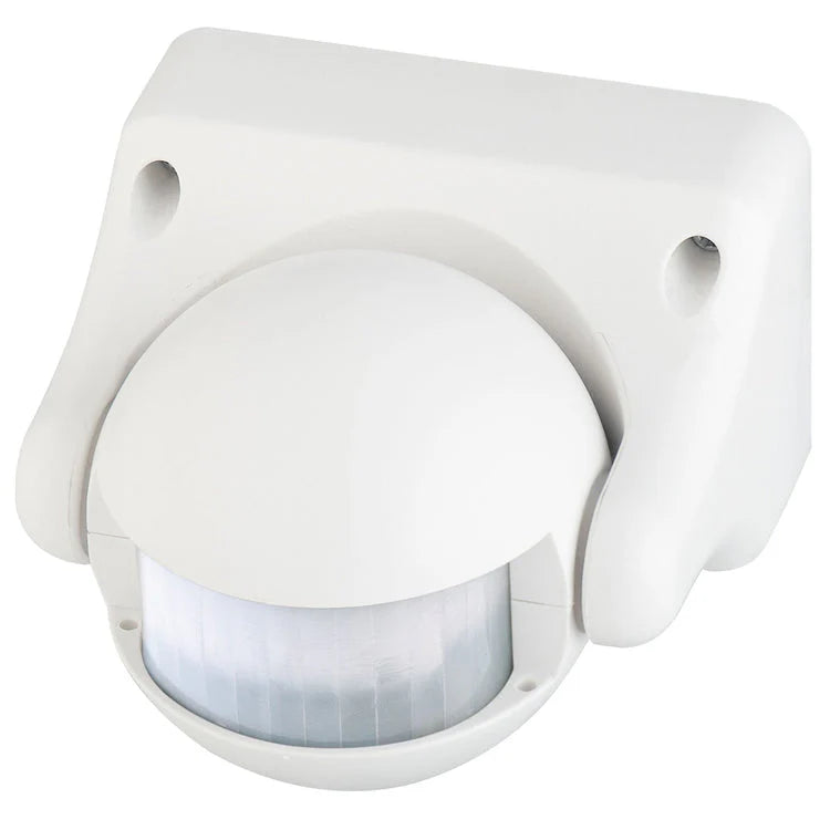 White Mercator motion sensor featuring compact modern design on a white background