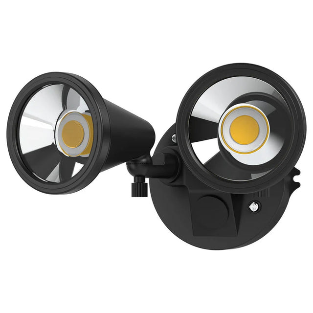 Durable Mercator Lumio twin head LED floodlight for home exteriors
