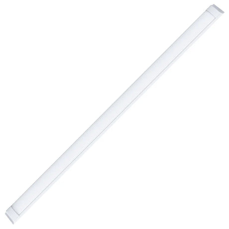 Modern Mercator Neo LED batten light for commercial spaces on white background.