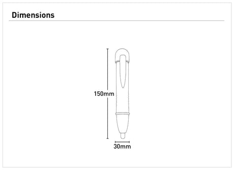 dimension of a Portable AC voltage detector pen for household and trade use
