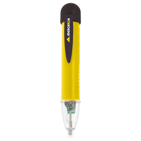 Mercator non-contact voltage tester used on electrical outlet