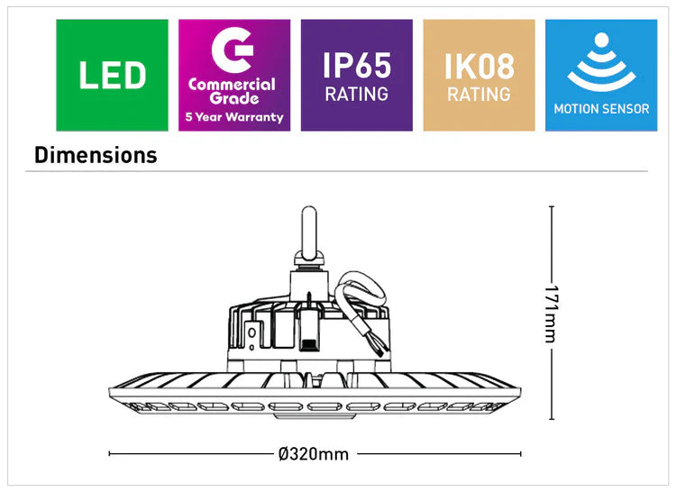 Durable Mercator Titan III LED highbay ceiling light