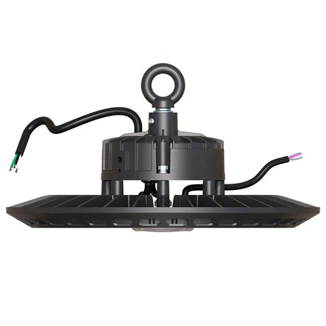 High-performance LED highbay light installed in industrial area