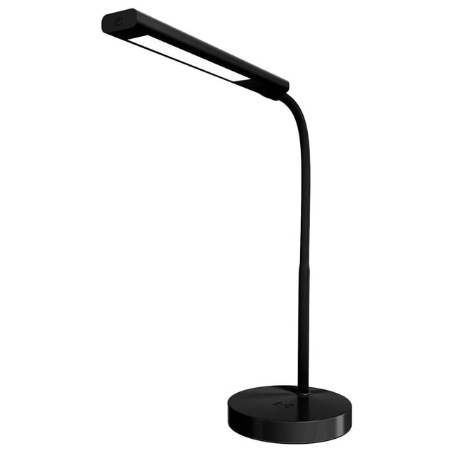 Black Energy-efficient LED task lamp with built-in wireless charger