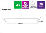 Dimension of a Durable and energy-saving Mercator Zilla 36W LED panel light
