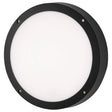 Weatherproof Mercator Zion II LED bulkhead for garden or patio on white background
