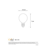 Oriel Lighting Filament Led G45 2W E14 2700K Dimmable