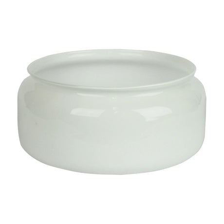 Replacement glass for Oriel ceiling fan light 158mm lip on a white background