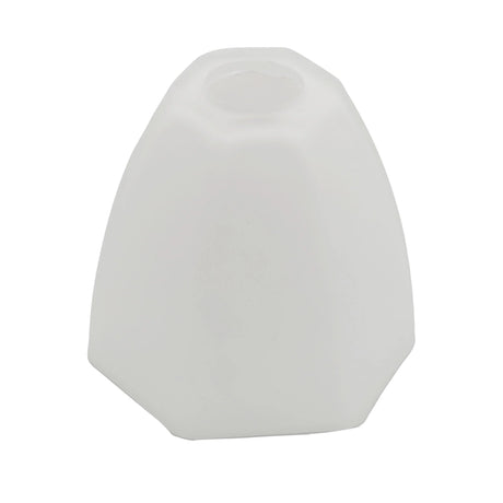 Durable Oriel Lighting hexagon glass replacement shade on a white background