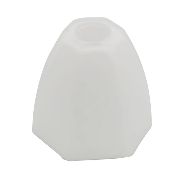 Durable Oriel Lighting hexagon glass replacement shade on a white background