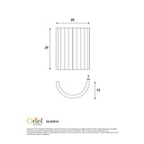 Oriel Lighting Mia Wall Sconce Plaster Finished Wall Light