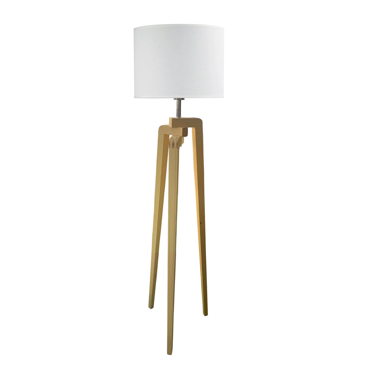 Oriel Lund Complete Scandi Timber Tripod Floor Lamp