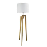 Oriel Lund Complete Scandi Timber Tripod Floor Lamp