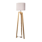 Oriel Lund Complete Scandi Timber Tripod Floor Lamp