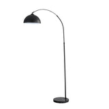 Oriel Marmo Black Arc Floor Lamp with Marble Base