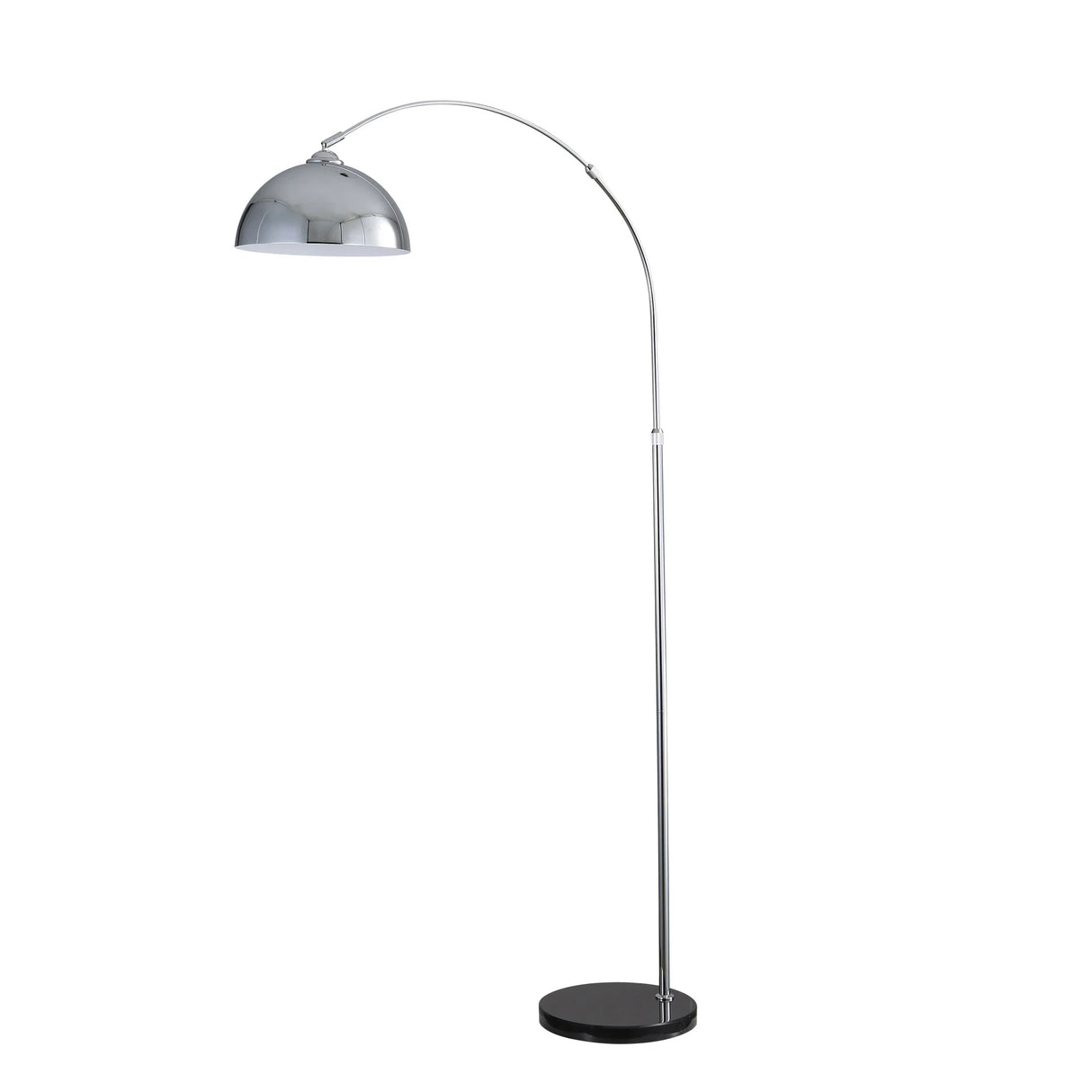 Oriel Marmo Chrome Arc Floor Lamp with Marble Base