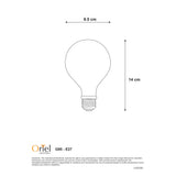 Oriel Lighting Matt Opal Filament Led G95 4W 2700K E27