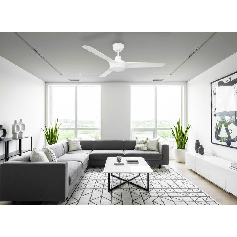 Ventair Spyda 1250mm DC Ceiling Fan With Light SPYDC1253WH-L