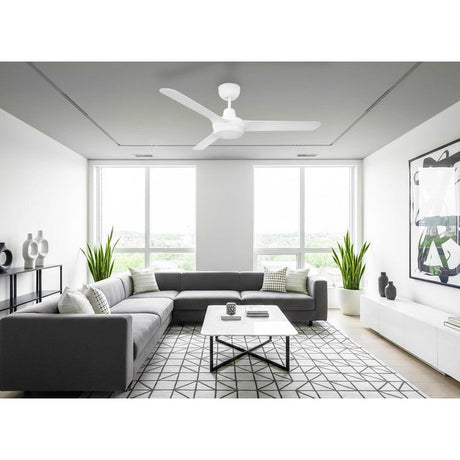 Ventair Spyda 1250mm DC Ceiling Fan With Light SPYDC1253WH-L