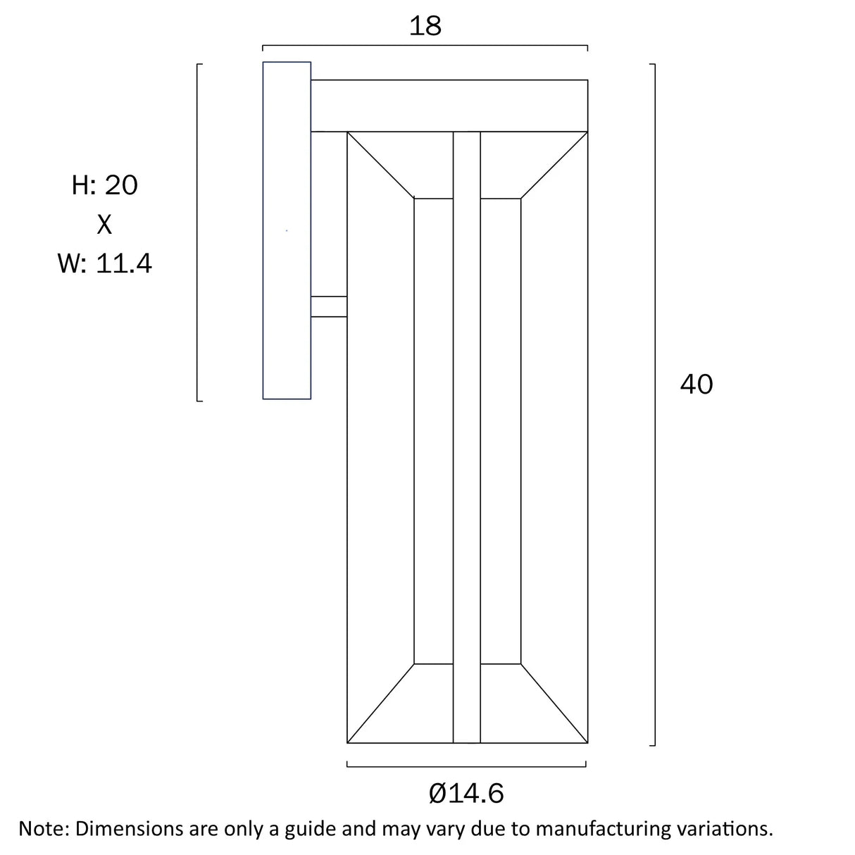 Telbix Brixon 40 Exterior Wall Lamp