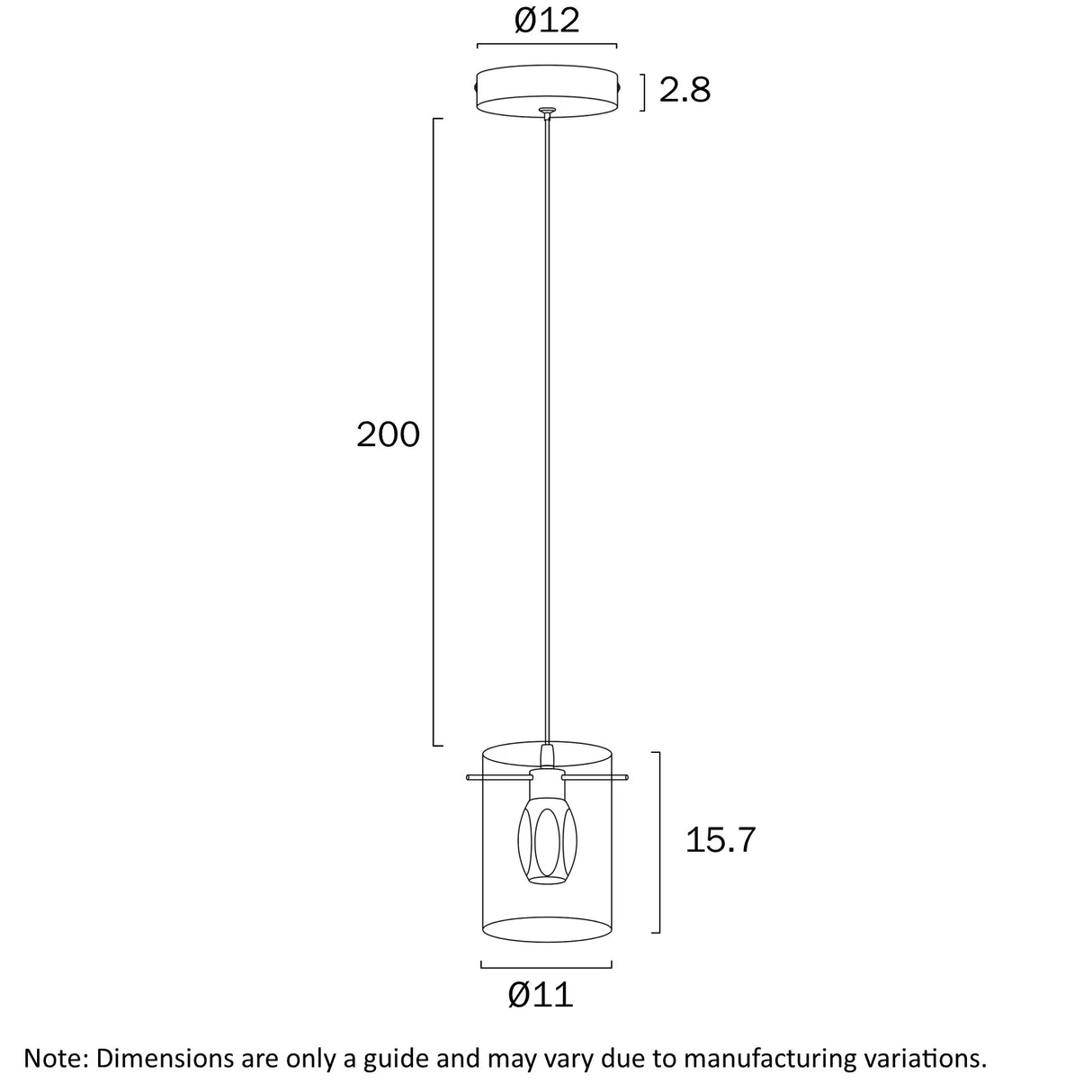 Telbix Crevil 1 Light Pendant