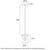 Telbix Crevil 1 Light Pendant