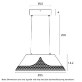 Telbix Halifax 35 Pendant Bronze/Amber