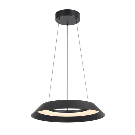 Telbix Hovin 43 Pendant in matte black sand-texture finish