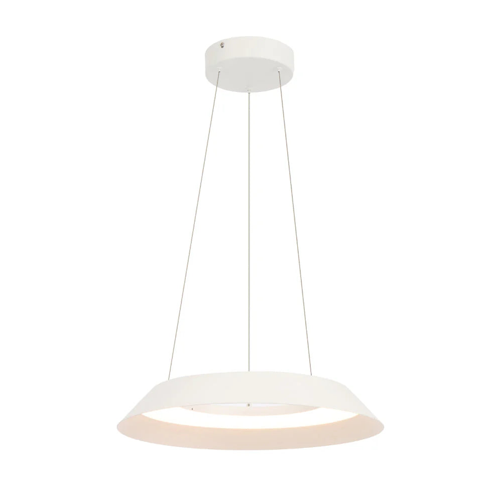 Telbix Hovin 43 Pendant in white sand-texture finish