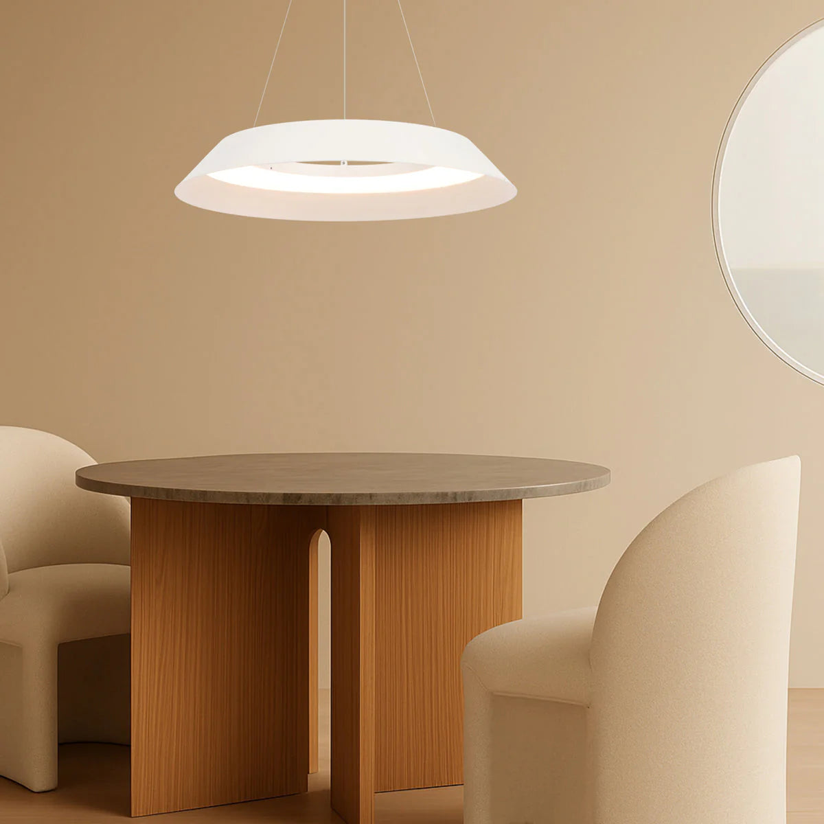 Telbix Hovin 58 Pendant in white variant modern minimal design