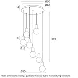 Telbix Invar 7 Light Pendant