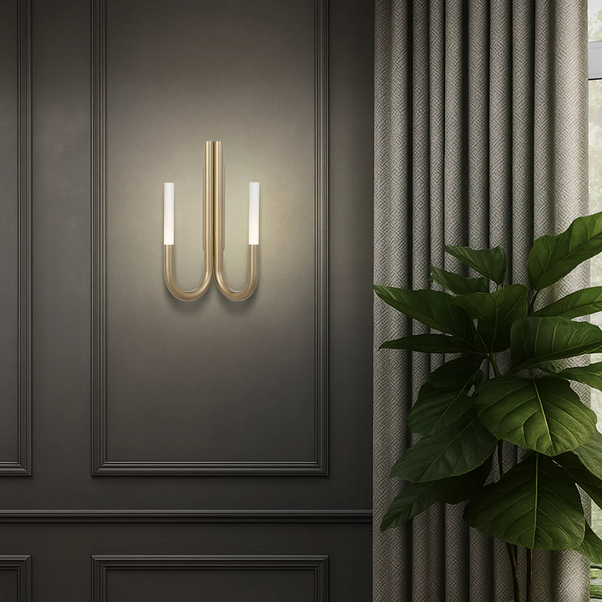 Telbix Joshua 40 Wall Light angled close‑up showing LED integration
