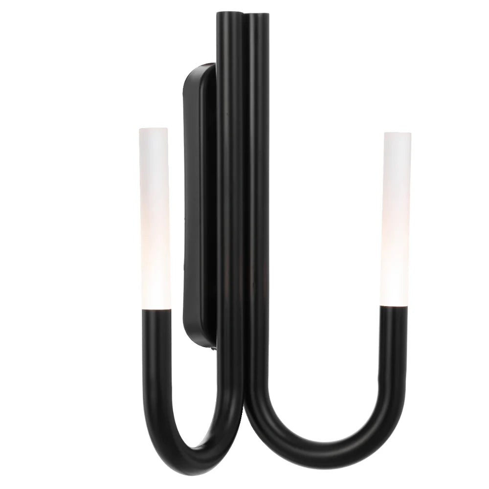 Telbix Joshua 40 Wall Light in sleek black matte finish