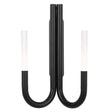 Telbix Joshua 40 Wall Light front view in matte black finish