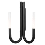Telbix Joshua 40 Wall Light front view in matte black finish