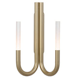 Gold Telbix Joshua wall light with curved minimalist design