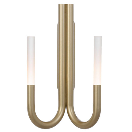 Gold Telbix Joshua wall light with curved minimalist design