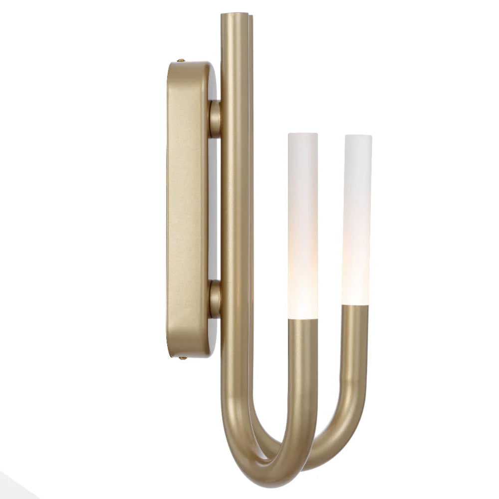 Telbix Joshua 40 Wall Light turned on, showcasing warm ambiance
