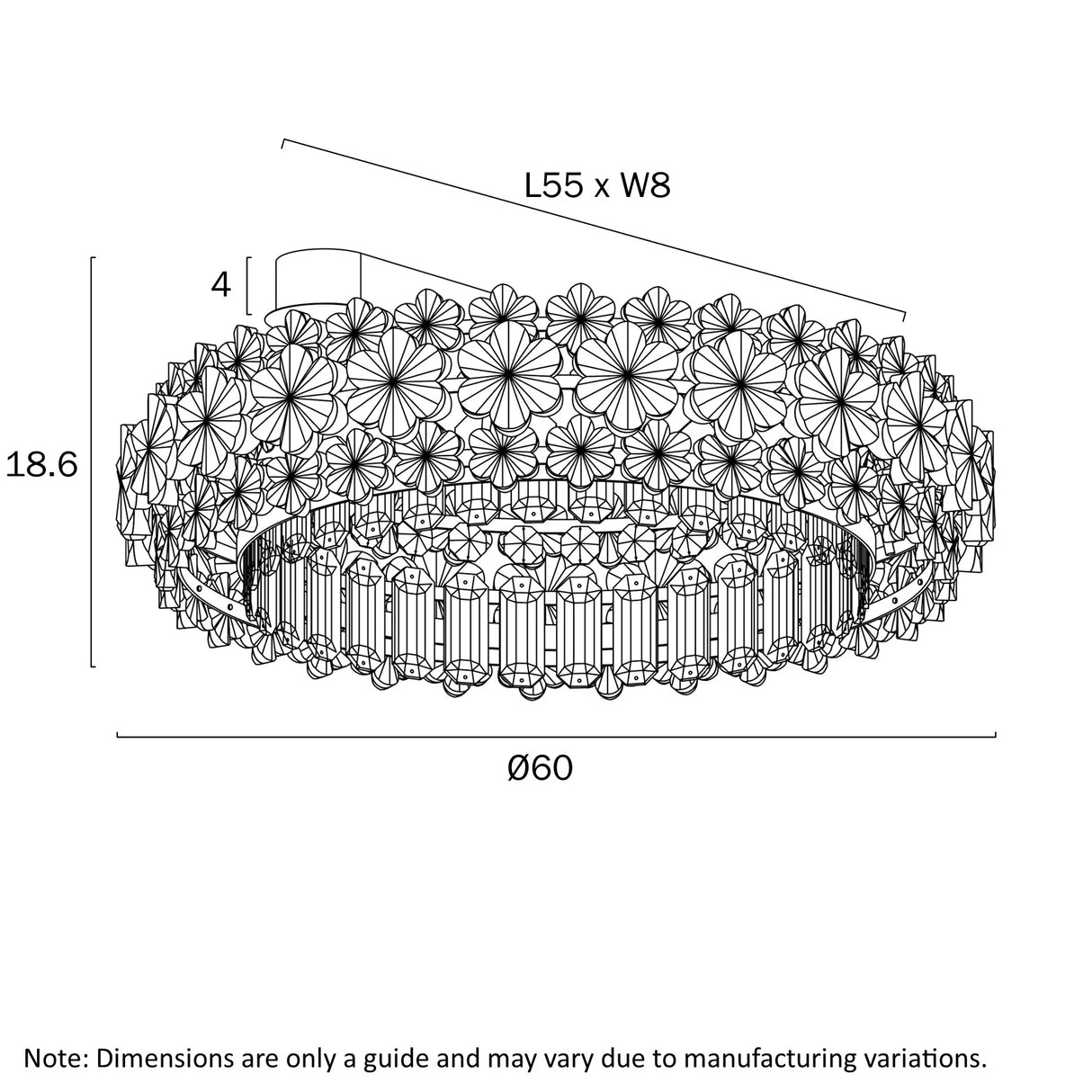 Telbix Landis Ctc60 Crystal Pendant