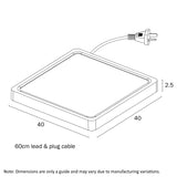 Telbix Lunos 40cm Square Oyster