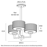 Telbix Moreno II 3 Light Pendant
