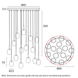 Telbix Obris 15 Light Pendant
